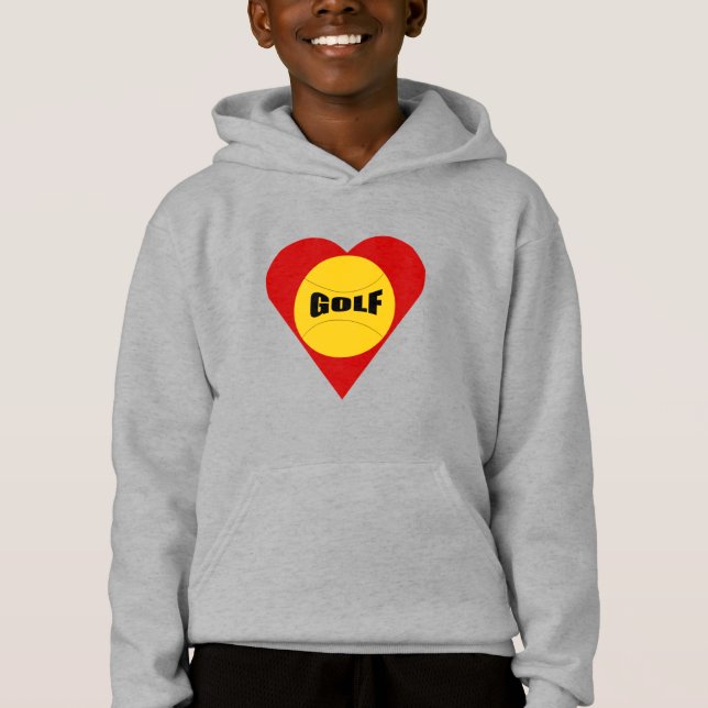 Pull with hot hood children LOVE GOLF (Front)