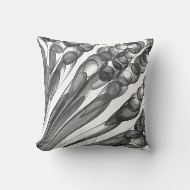 Pulled Bubble Fun / Black & White / Cushion (Front)