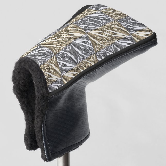 Pulled Bubble Fun / Black & White / Sepia / Golf Head Cover (3/4 Front)