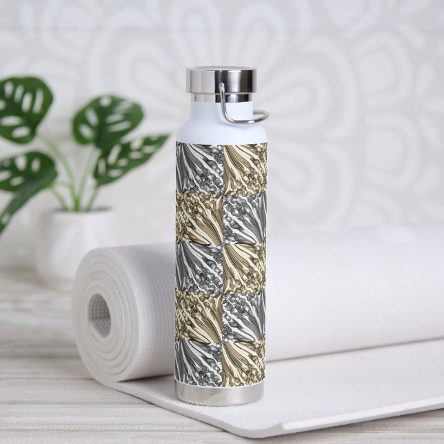 Pulled Bubble Fun / Black & White / Sepia / Water Bottle (Yoga)