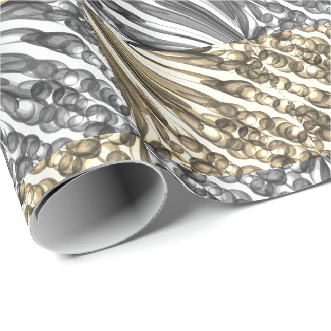 Pulled Bubble Fun / Black & White / Sepia / Wrapping Paper (Roll Corner)