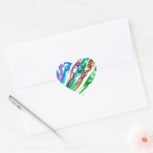 Pulled Bubble Fun / Greenleaf / Heart Sticker (Envelope)