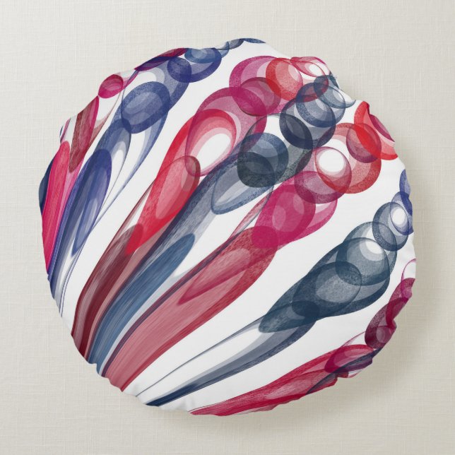 Pulled Bubble Fun / Original /  Round Cushion (Back)