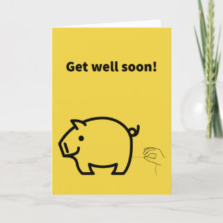 Pulled Ham String - Get Well  Card