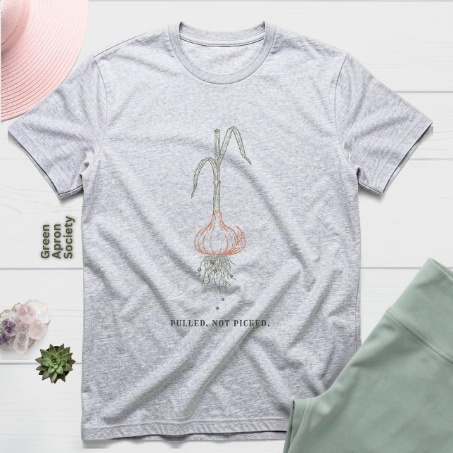Pulled, Not Picked | Garlic Harvest Botanical  Tri-Blend Shirt (Creator Uploaded)
