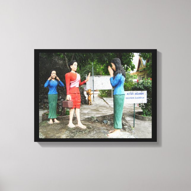 Pulling Faces Behind Your Back Canvas Print (Front)