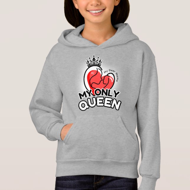 Pullover Hoodie : My Only Queen (grey) (Front)