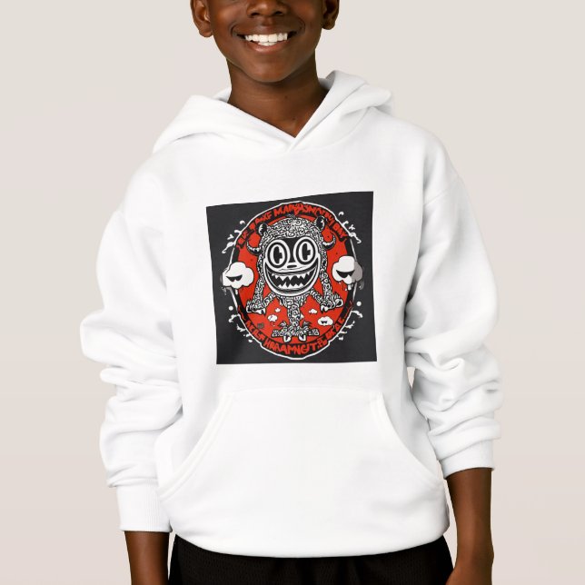 Pullover Hoodie with Herman Monster  (Front)
