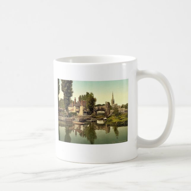 Pulls Ferry, Norwich, England rare Photochrom Coffee Mug (Right)