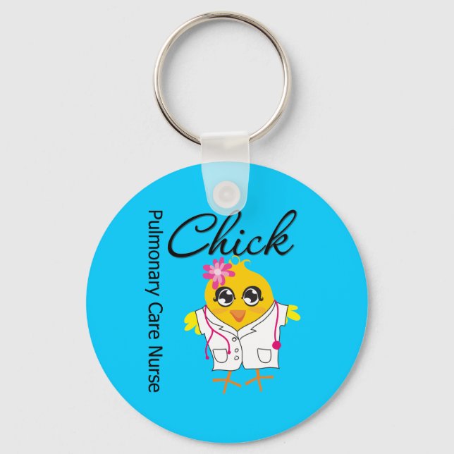 Pulmonary Care Nurse Chick v2 Key Ring (Front)