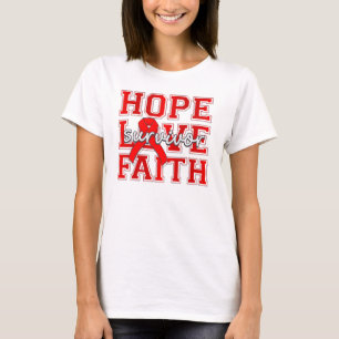 Pulmonary Embolism Hope Love Faith Survivor T-Shirt