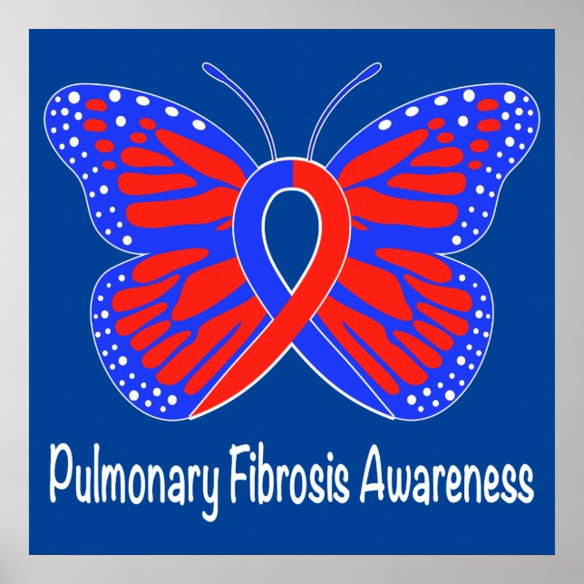 Pulmonary Fibrosis Awareness Butterfly Poster (Front)