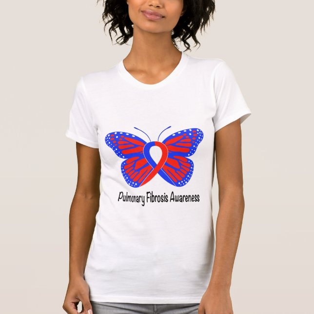 Pulmonary Fibrosis Awareness Butterfly T-Shirt (Front)