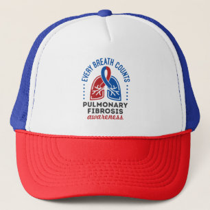 Pulmonary Fibrosis Awareness Every Breath Counts Trucker Hat