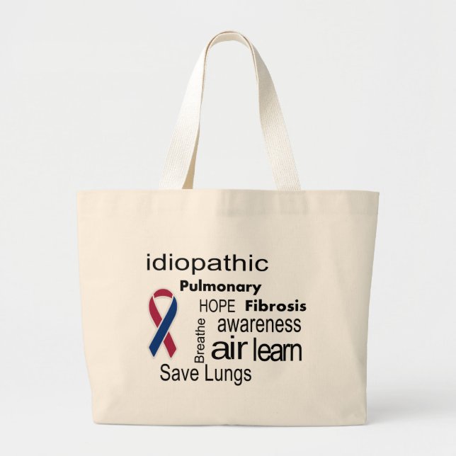 Pulmonary Fibrosis Awareness Tote Bag (Front)