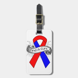 Pulmonary Fibrosis Find A Cure Ribbon Luggage Tag