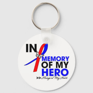 Pulmonary Fibrosis Tribute In Memory of My Hero Key Ring