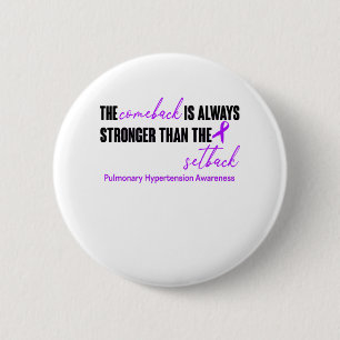 Pulmonary Hypertension Awareness Ribbon Support 6 Cm Round Badge