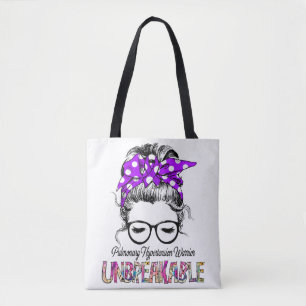 Pulmonary Hypertension Awareness Ribbon Support Tote Bag