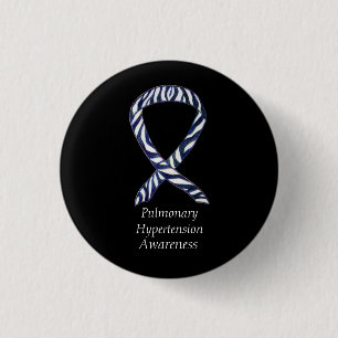 Pulmonary Hypertension Awareness Ribbon Zebra Pin