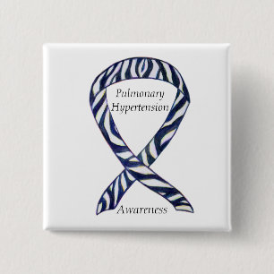 Pulmonary Hypertension Awareness Ribbon Zebra Pin