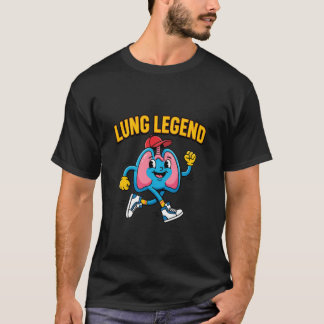 Pulmonary Rehab Runner Lung Health Fitness Retro D T-Shirt