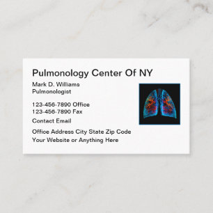 Pulmonologist Medical Business Cards