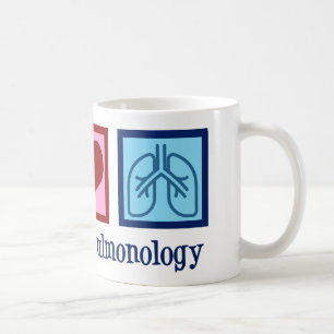 Pulmonologist Peace Love Pulmonology Coffee Mug