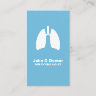 Pulmonology pulmonologist business card