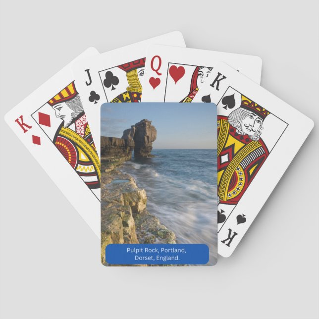 Pulpit Rock, Portland Dorset England Playing cards (Back)