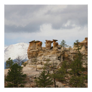 Pulpit Rock with Pikes Peak Poster