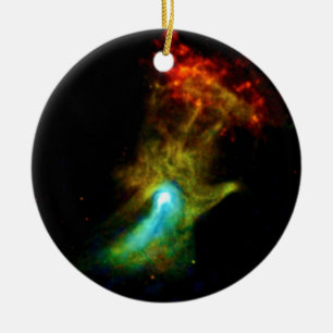 Pulsar B1509 - Hand of God X-Ray Nebula NASA Photo Ceramic Tree Decoration