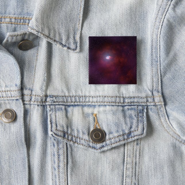 Pulsar Wind From A Neutron Star. 15 Cm Square Badge (In Situ)