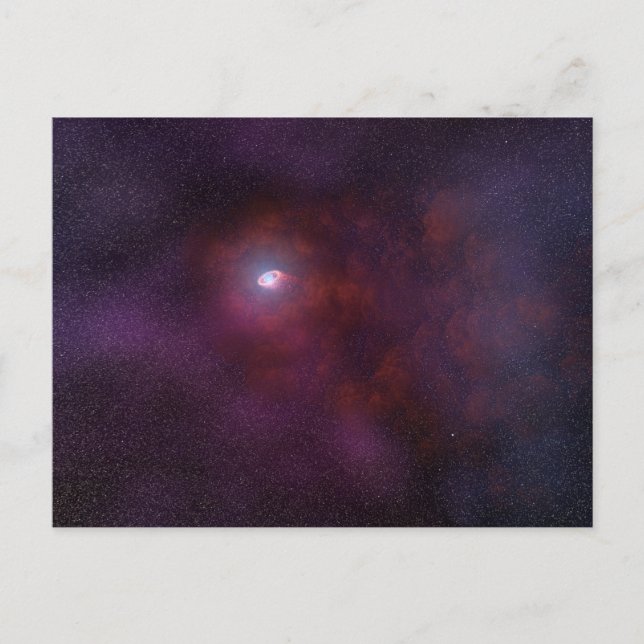 Pulsar Wind From A Neutron Star. Postcard (Front)