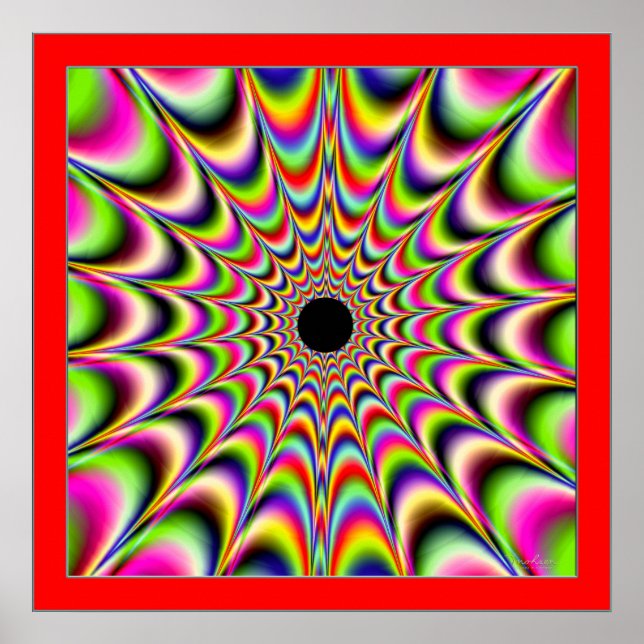 Pulsating Black Centre and Beaming Colours II Poster (Front)