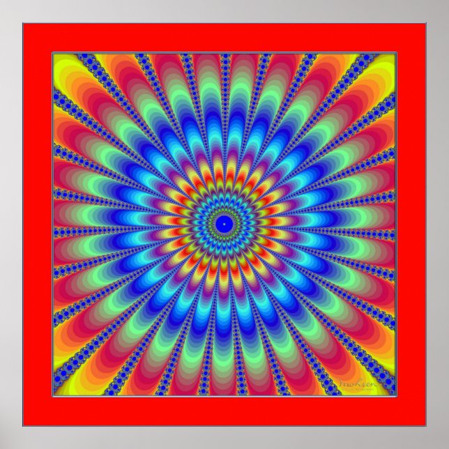 Pulsating Colours Illusion Poster (Front)