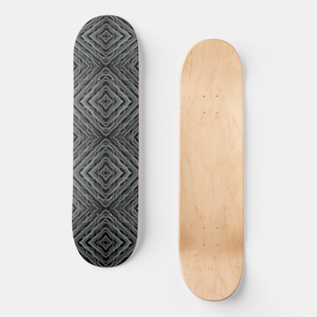Pulsating Rhythm Modern Abstract Art Illustration  Skateboard (Front)