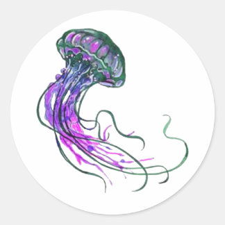 PULSE AND TENTACLES CLASSIC ROUND STICKER