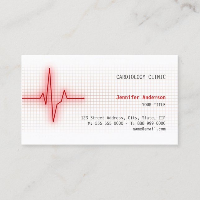 Pulse Heart Signal Cardiology business card (Front)