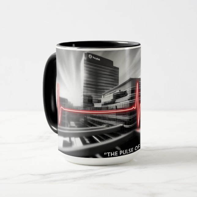 Pulse of Life: Where Medicine Meets Heartbeat Mug (Front Left)
