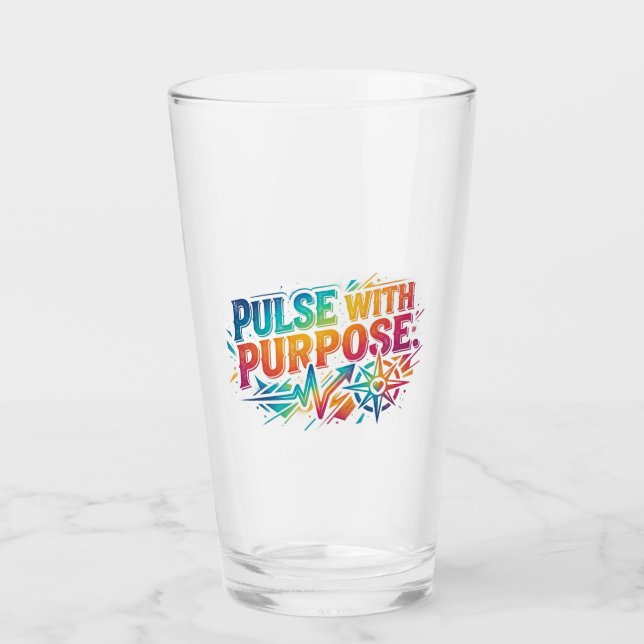 Pulse with Purpose T-Shirt Design Glass (Front)