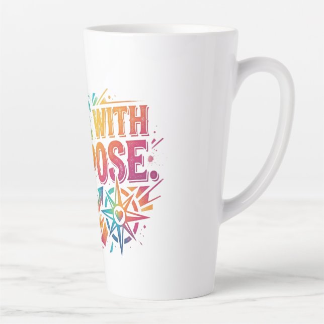 Pulse with Purpose T-Shirt Design Latte Mug (Right)