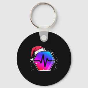 Pulsechain Pls To The Moon Santa Father Christmas  Key Ring