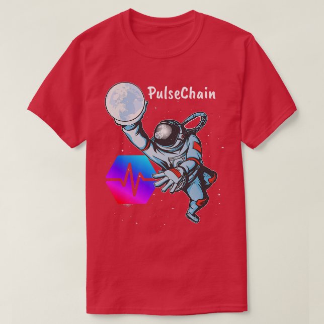 Pulsechain Space Man Astronaut Dunk Crypto Cryptoc T-Shirt (Design Front)