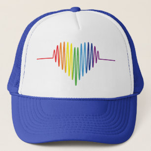 Pulsing Heartbeat of Pride Colours Trucker Hat