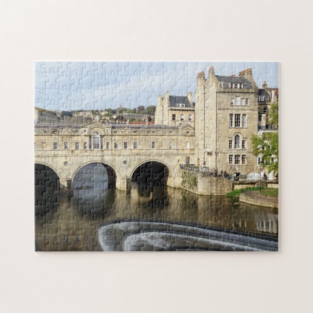 Pulteney Bridge and River Avon, Bath, England Jigsaw Puzzle (Horizontal)