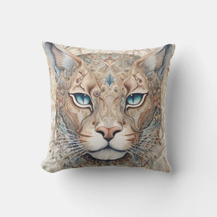 Puma Face Surreal Art  Cushion