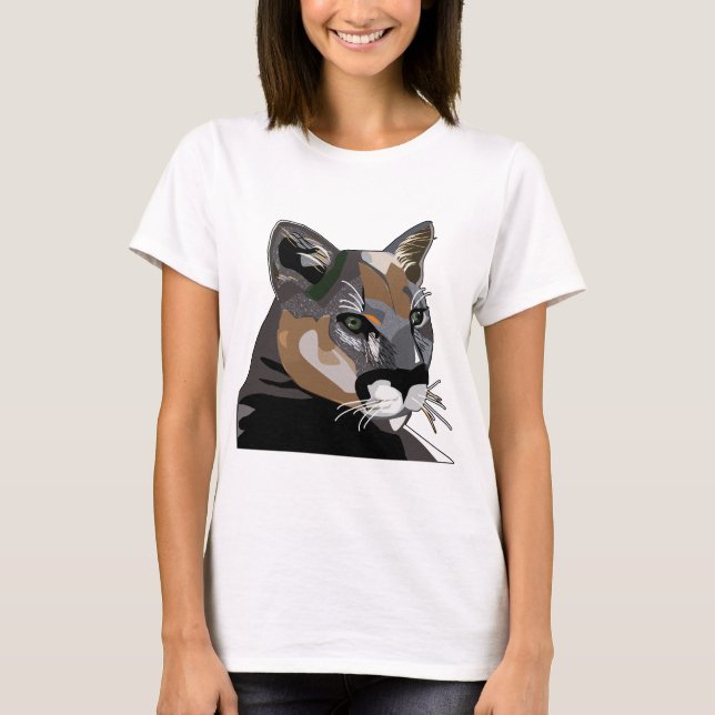 Puma,Mountain Lion,Cougar T-Shirt (Front)