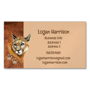Puma, Mountain Lion, Cougar Tracks Business Card