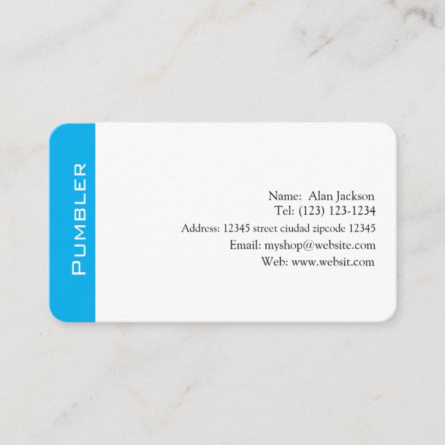 pumbler Business card editable (Front)